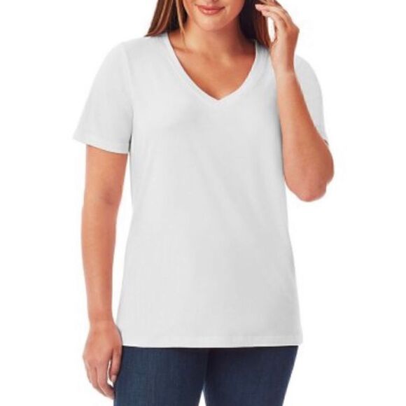2 Pack - Member's Mark Women’s Short Sleeve V-Neck Tee Size Small - Picture 1 of 7